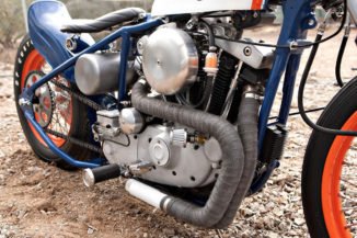 Ironhead Sportster Gulf Bobber engine