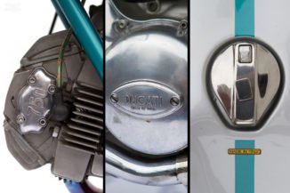 Replica Green frame Ducati 750 SS details