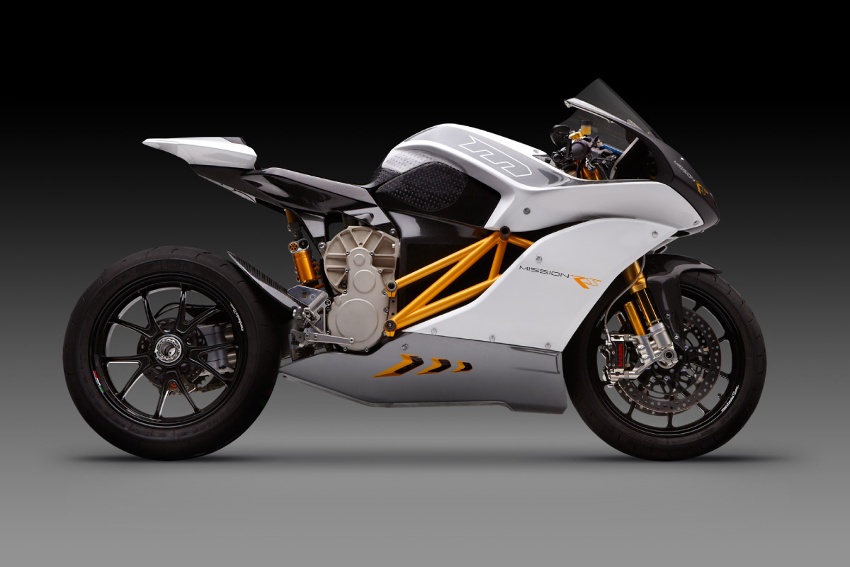 mission motorcycles Mission R front right